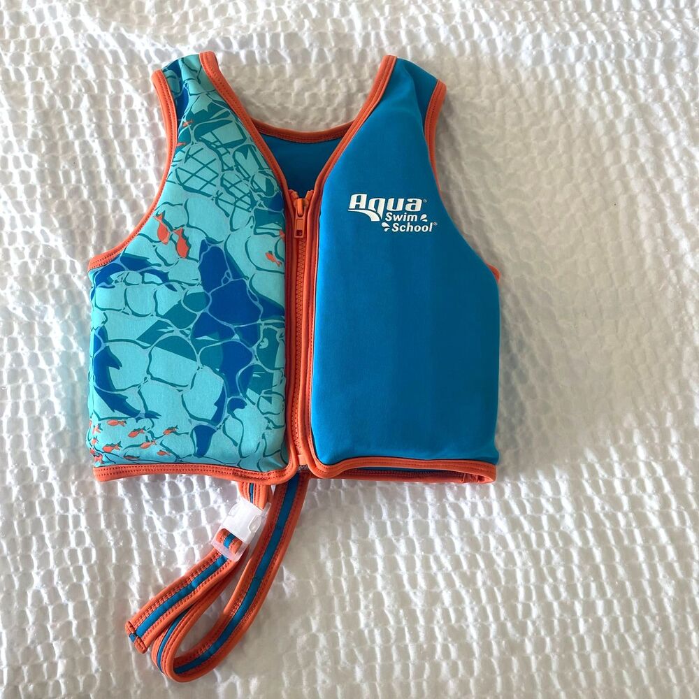 Aqua Swim School Training Vest Safety Strap Blue Shark Ages 4-6 Years, 37-50 lb - Picture 2 of 7